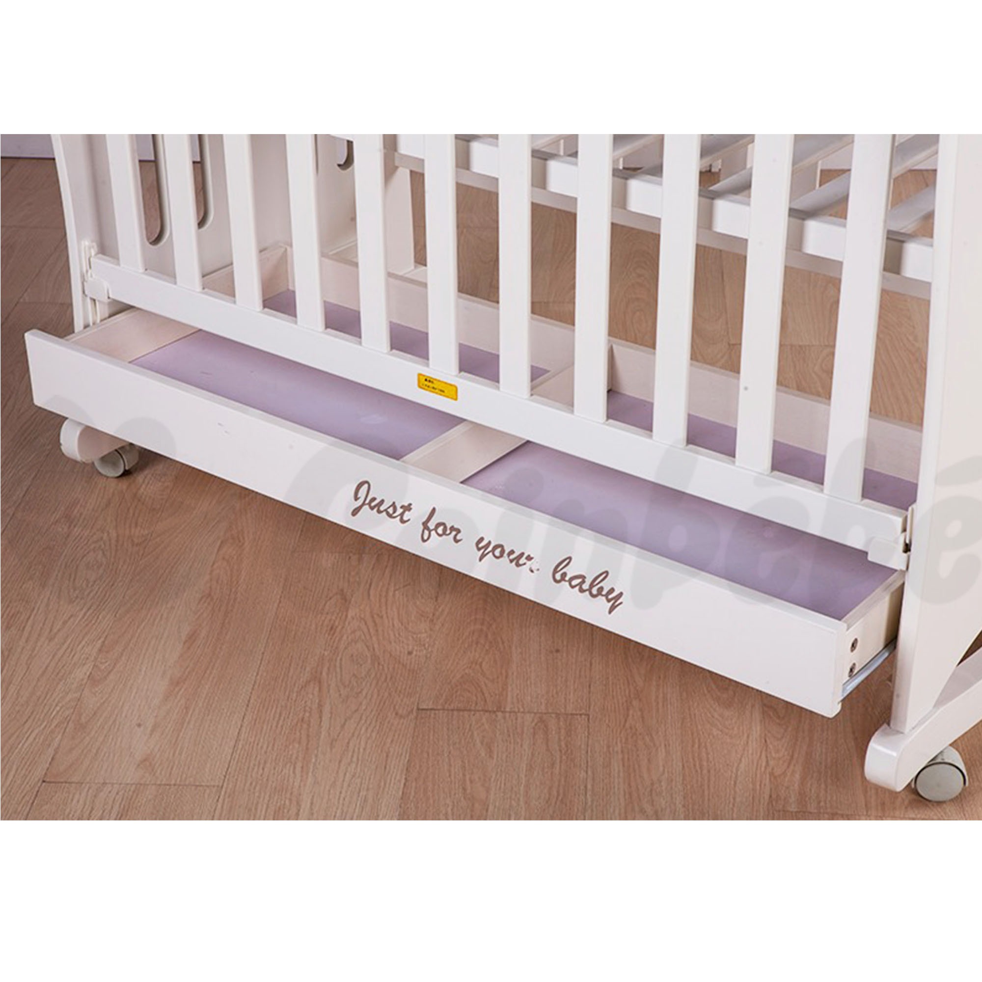 Lit Bébé à Barreaux en Bois avec tiroir 66 x 120 cm – Avec Matelas -  CoinBébé