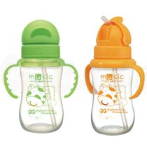 Bouteille de paille Sippy PP avec poignée 300ml – MUSIC