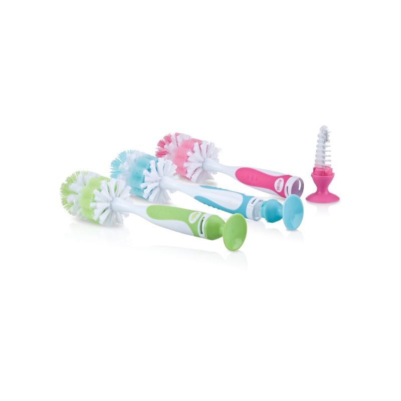 Goupillon pour biberons et tétines avec ventouse Vert – ONLYBABY - CoinBébé