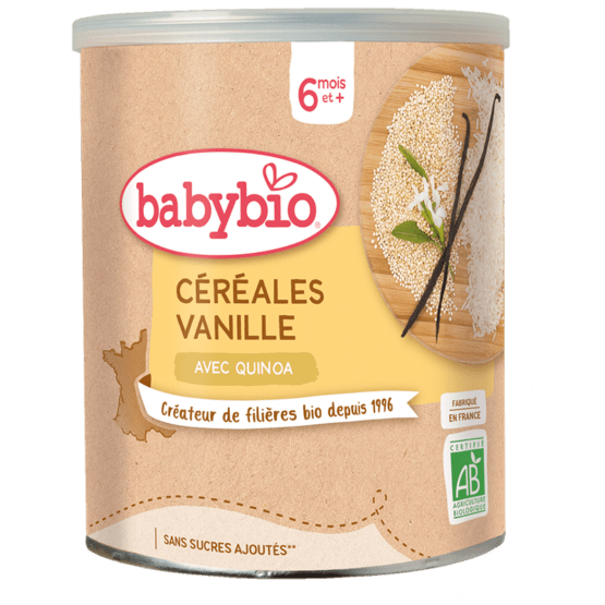 CÉRÉALES VANILLE AVEC QUINOA (dès 6 mois) – Babybio