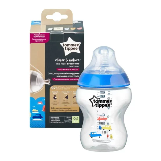 BIBERON 260 ML 0M+ BLEU – Tommee Tippee