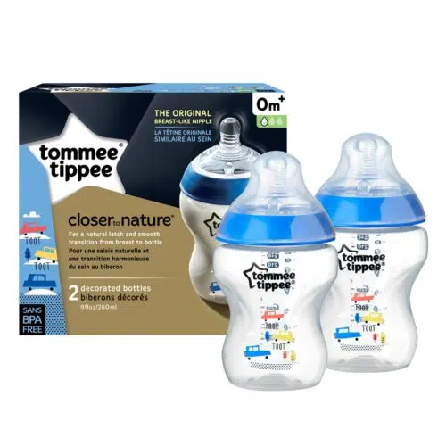 Lot de 2 biberons Closer To Nature 260 ml Bleu – Tommee Tippee